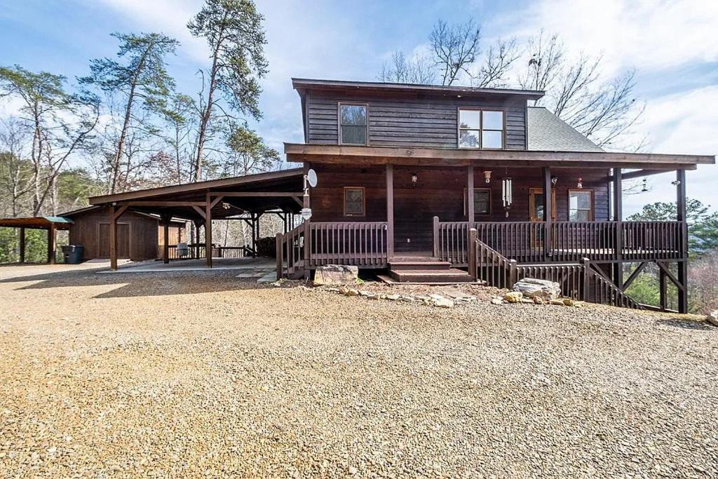 Mistletoe Cabin- Private Cabin W Views, Hottub, Pet Friendly Murphy Bagian luar foto